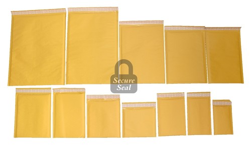 1-3000 Kraft Bubble Mailers #0000 - #7 Self Sealing Full Line Available - Picture 1 of 2