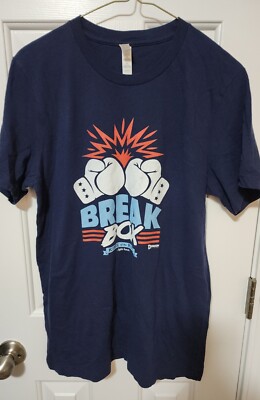 Men's Bella Canvas Deacon Apparel Break Box King of the Ring T-Shirt Blue Sz M