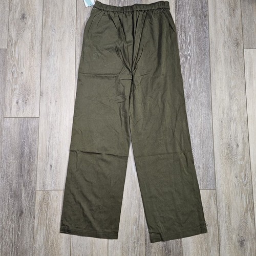 Abound Straight Leg Elastic Waist Pull On Pants Army Green Women's Small - Picture 7 of 9