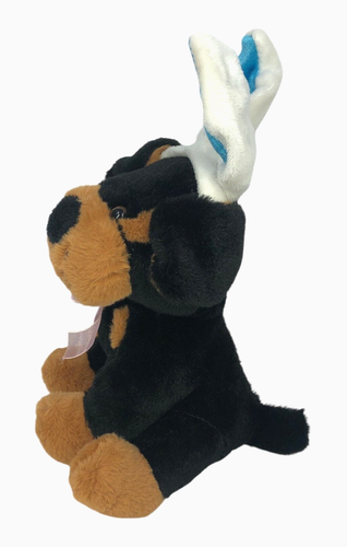 Peluche Dan Dee Rottweiler perro 7 pulgadas negro marrón orejas de conejo animal de peluche 2017 - Imagen 4 de 14
