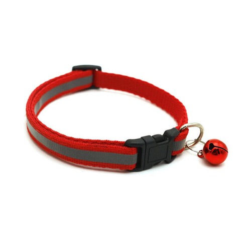 Reflektierendes Nylon Katzenhalsband mit Glocke für Kätzchen kleiner Hund Welpe Haustier verstellbar - Bild 8 von 10
