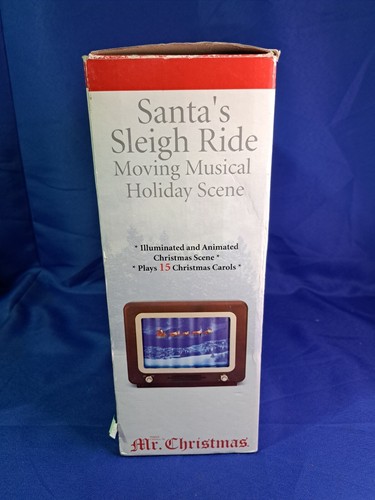 Mr Christmas Santa's Sleigh Ride Moving Musical Holiday Scene ~ 15 Songs Tv - Picture 2 of 12