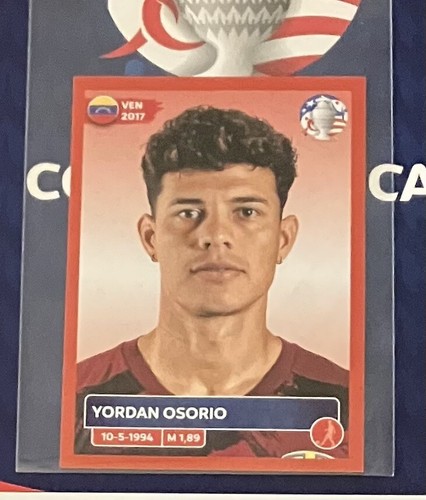 Yosan Osorio VEN 7 Red Parallel 2024 Panini Copa America USA Sticker New!!