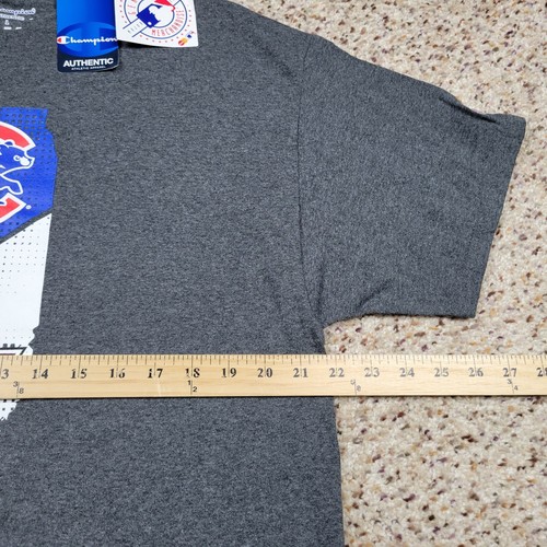 Chicago Cubs Shirt Men Large Gray Champion Baseball MLB Adult NEW A3 - Picture 5 of 9