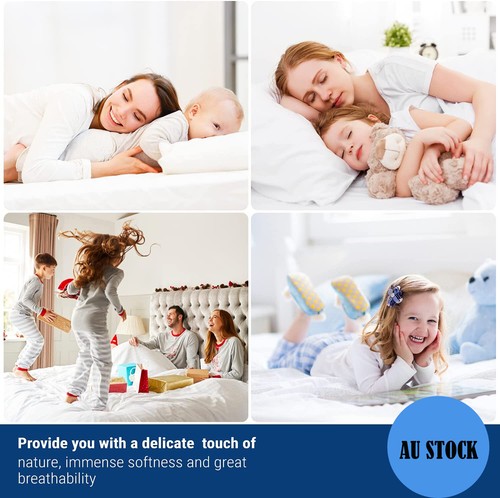Soft Terry Cotton Mattress Protector Bed 100% Waterproof BabyCot /Single/King/KS - Picture 12 of 19