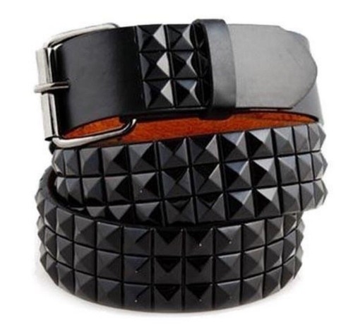 Unisex Men Women Silver Metal Pyramid Studded Leather Belt Punk Rock Goth Emo - Picture 3 of 6
