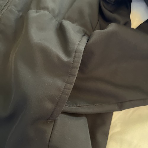 Salomon Jacket Mens Medium Black Softshell Full Zip Fleece Lined Outdoor Hiking - Picture 5 of 11