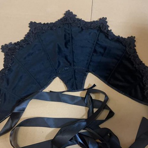 Vestir disfraces accesorios disfraces de Halloween con cuello de capa de terciopelo gótico - Imagen 7 de 12