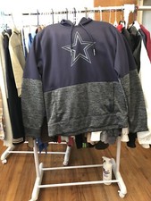 Vintage Dallas Cowboys Authentic Hooded Pullover Two-Tone Hoodie Size Large EX