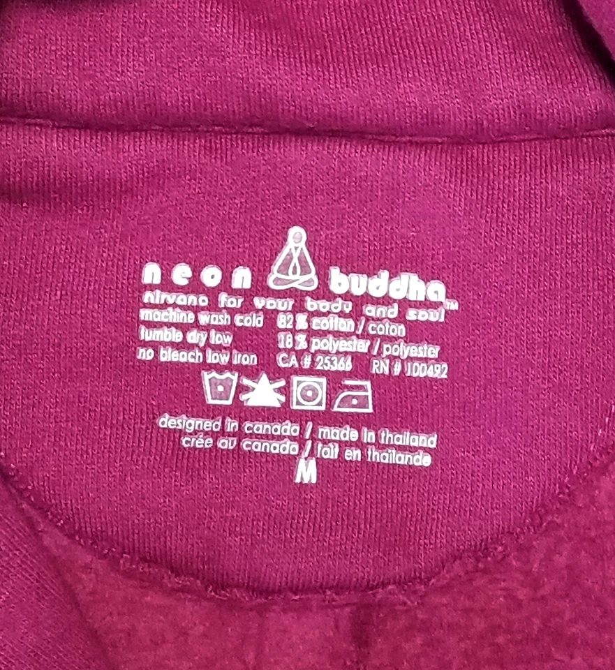 NEON BUDDHA Women's Magenta Knit Cardigan Sz Medium Pink Jacket Button - Image 2 of 4