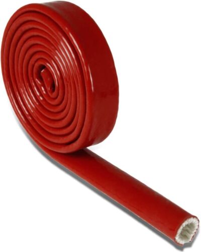 Heat Shield Sleeve Silicone Fibreglass Fire Sleeving Protect Fuel Line Heat wrap - Bild 10 von 12