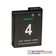 Kastar Battery 3.85V 1800mAh Replace for DJI Osmo Action 3 / 4 / 5 Pro Battery