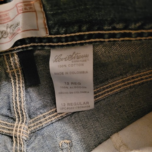 Levi Strauss Blue Cotton Denim Jean Shorts Size 12 Button Zip Fly Closure Retro - Picture 8 of 8