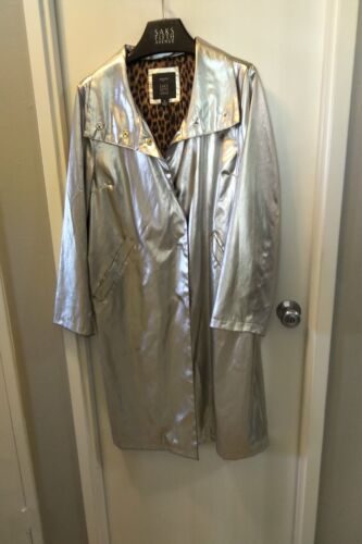 Jane Post Metallic Raincoat for Saks Fifth Avenue Medium