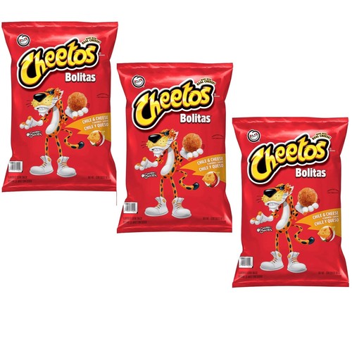 Bolas de queso Cheetos Bolitas, chile y queso - sabores latinos 7 oz. (3 bolsas)