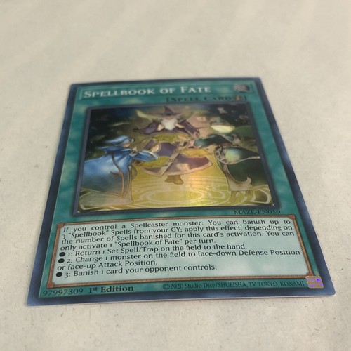 Yugioh MAZE-EN059 Spellbook of Fate Super Rare 1st Edition Holo Foil Card NM - Picture 3 of 6
