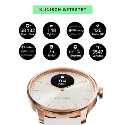 Withings - HWA11 - Model 1 - All-Int - Hybrid Watch - Women's - Scanwatch Light 37mm Sand - Picture 4 of 4