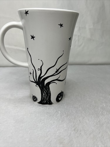Starbucks Coffee Cup Mug 14 Oz Halloween Tall Black White Trick Treat 2007 - Picture 5 of 7