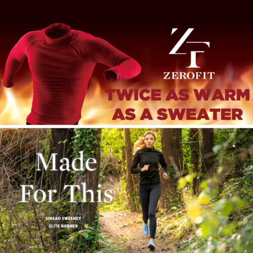 Zerofit Heatrub ULTIMATE Long Sleeve Base Layer Golf Motorcycle Hiking Bike Walk - Picture 3 of 11