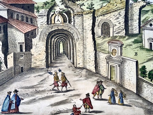 1623 Curia Hostilia, Roma, Italia, Incisione Di GIA Lauro, Antico Originale - Picture 3 of 4