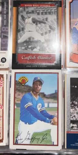 1989 BOWMAN #220 KEN GRIFFEY JR. MARINES RC ROOKIE CARD HOF PSA 7 - NOT TIFFANY