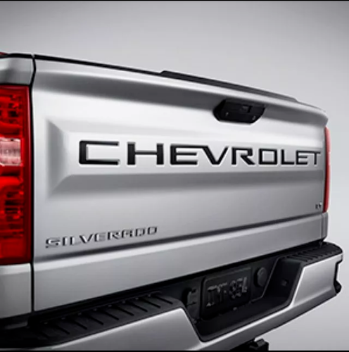 OEM GM 2019-2025 Chevrolet Silverado Tailgate Lettering Decal Black 84370615 - Bild 1 von 3
