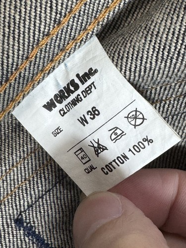IRON HEART IHV-07 Indigo 17oz Selvedge Denim Zippered Waistcoat Vest Size 36 - Picture 13 of 14