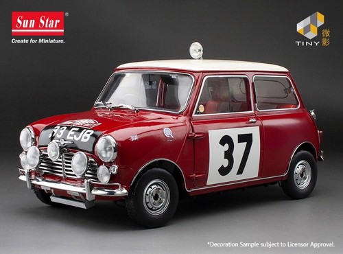 SunStar 1:12 Scale Mini Cooper S #37 P. Hopkirk/H. Liddon Monaco Rally 1964-5326