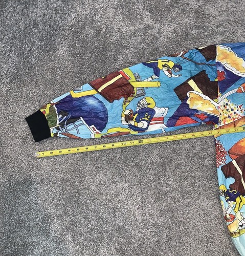 Rare Vintage Ty-Breakers Football All Over Paper Jacket 80s VINTAGE Medium - Bild 8 von 10