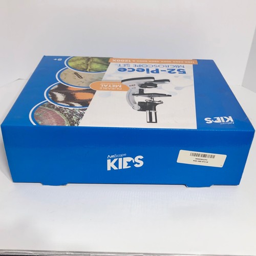 AmScope 52pc 120X-1200X Kids Starter Compound Microscope Portable Science Kit - Picture 5 of 12