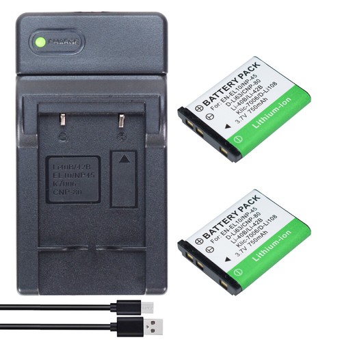 2x Li-40B 42B Battery +Charger for Olympus Stylus 550 600 700 720SW 730 740 770 - Picture 7 of 12