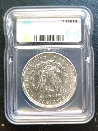 1883 Morgan Silver Dollar ICG AU-58 - Picture 2 of 4
