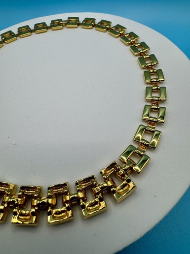 Collana girocollo vintage Napier smalto nero e cristallo Swarovski tono oro splendida - Foto 10 di 15