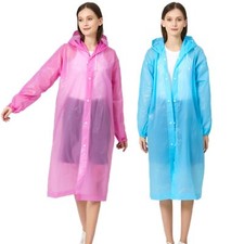 2 Impermeables Para La Lluvia Hombre Mujer Ponchos Con Capucha Impermeable
