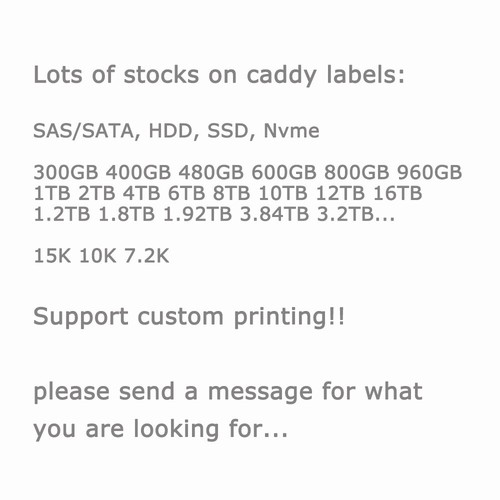 custom computer label hard drive HDD caddy tray label sticker - 第 2/2 張圖片