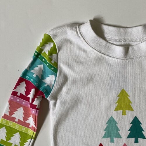 Sara's Prints Pajama Set Size 4T Girls Christmas 2 Piece Organic Cotton 4 - Picture 10 of 17