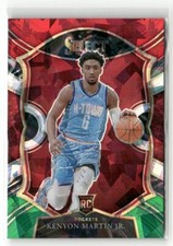 2020-21 Select Concourse Kenyon Martin Jr #98 Red White Green Cracked Ice RC SP