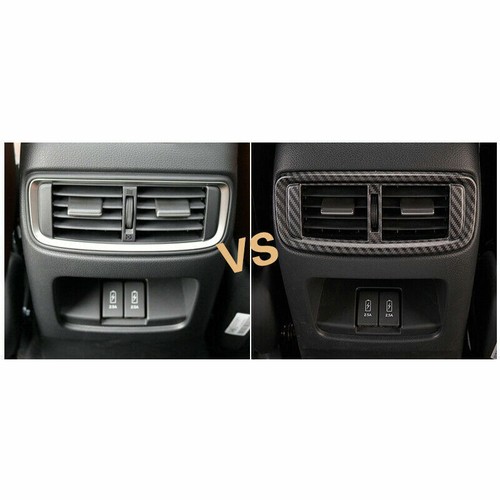 Cubierta de ventilación de salida de aire trasera para Honda CRV CR-V 2017-2021 acero fibra de carbono - Imagen 11 de 20