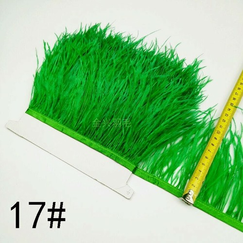1M Ostrich Feather Satin Ribbon Trimming Fringe Fur Tassel Craft Costume 13-15cm - Picture 25 of 46