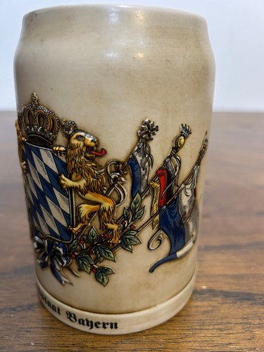 FREISTAAT BAYERN (Bavaria) Germany Deutscher Bierkrug / Stein / Becher 0,5 Liter Größe - Bild 10 von 23