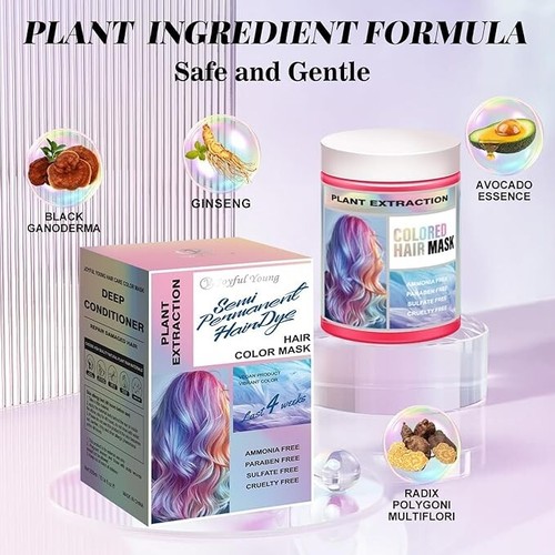 Semi Permanent Color Depositing Hair Mask. Ammonia Paraban Sulfat Cruelty FREE. - Picture 56 of 64