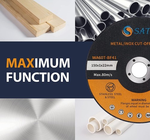 25 Pack Cut Off Wheels 6" Metal & Stainless Steel Cutting Disc for Angle Grinder - Picture 8 of 13