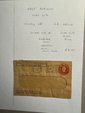 Great Britain Cover 1/29/1941  1  p King George VI Embossed from Borough Gvnt