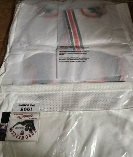 Dan Marino Miami Dolphins 1995 White Authentic NFL Mitchell & Ness Jersey 40 MED - Picture 17 of 24