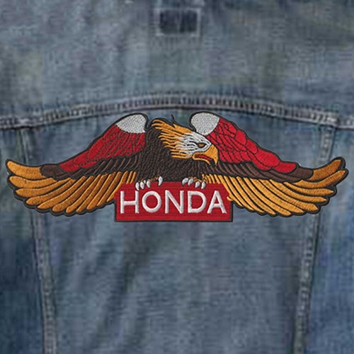 Honda Auto Motorrad Motor Logo große Größe 10,9"x3,7" gestickter Bügelbild Patch - Bild 7 von 11