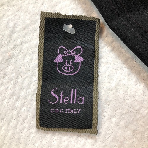 Stella Italy Wool Blend Womens Pants Sz 6 Striped Side Zip Straight Leg NWT - Picture 10 of 18