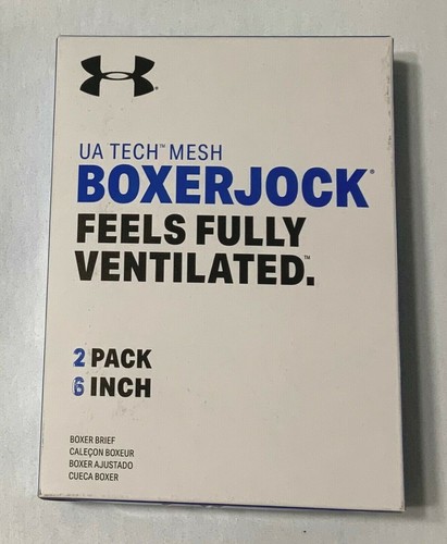 Paquete de 2 calzoncillos boxer Under Armour para hombre UA Tech malla 6" entrepierna azul marino S - 2XL - Imagen 7 de 8
