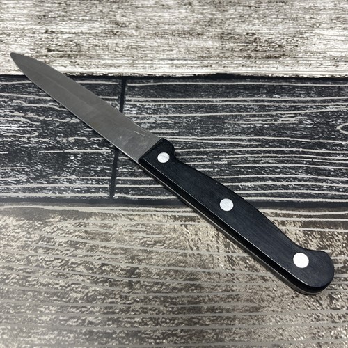 Chicago Cutlery Paring Knife 3.5" Blade 5H15D Black Handle 3 Rivets - Picture 7 of 9