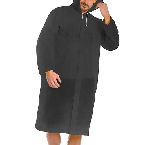 Adults Raincoat Poncho Outdoor Rain Coat Hooded Plastic Waterproof Jacket Tops - Picture 4 of 19