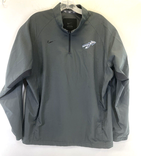 Nike 1/4 Zip Mens Sz Large W/Spear Embroidered Grey Track Jacket (G7)NW/OTs